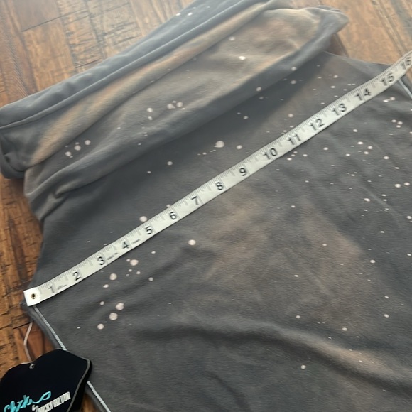 Chick by Nicky Hilton Gray Sleeveless Top Dress  Unique Bleach splatter Small - Picture 7 of 9